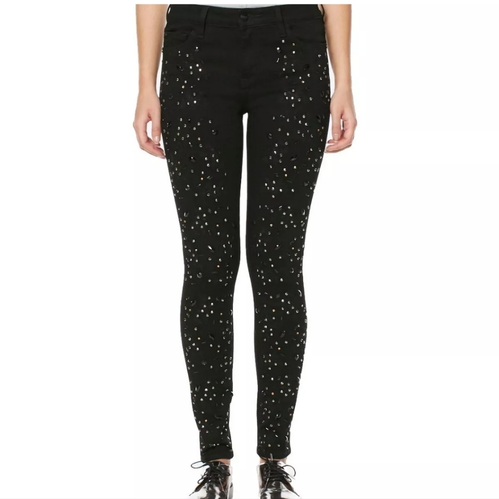 BUFFALO DAVID BITTON Women's Black Faith Embellished Skinny Jeans Size 32